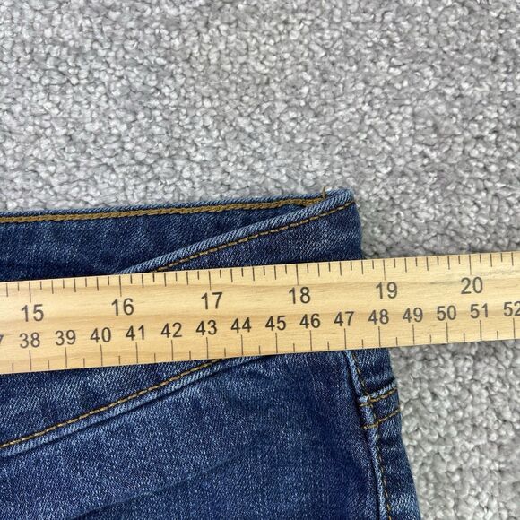 The Limited Jeans Women’s 18W Blue Bootcut High Rise Dark Wash Crop Distressed - Picture 10 of 14